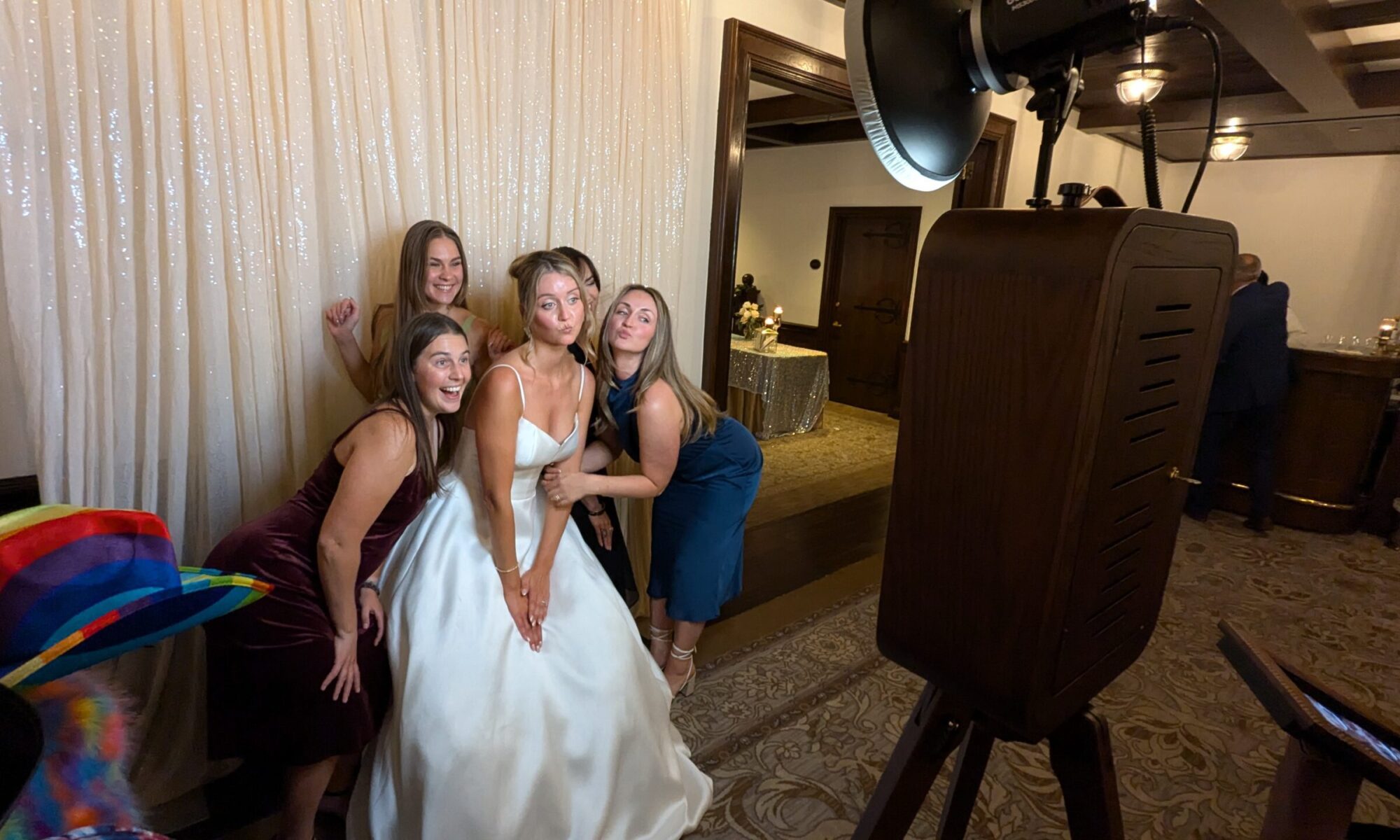 Vintage Wooden Photo Booth from NWI Photo Booth Rental
